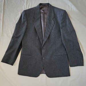 Andrew Fezza Charcoal Grey Wool Flannel Men's Suit 42R